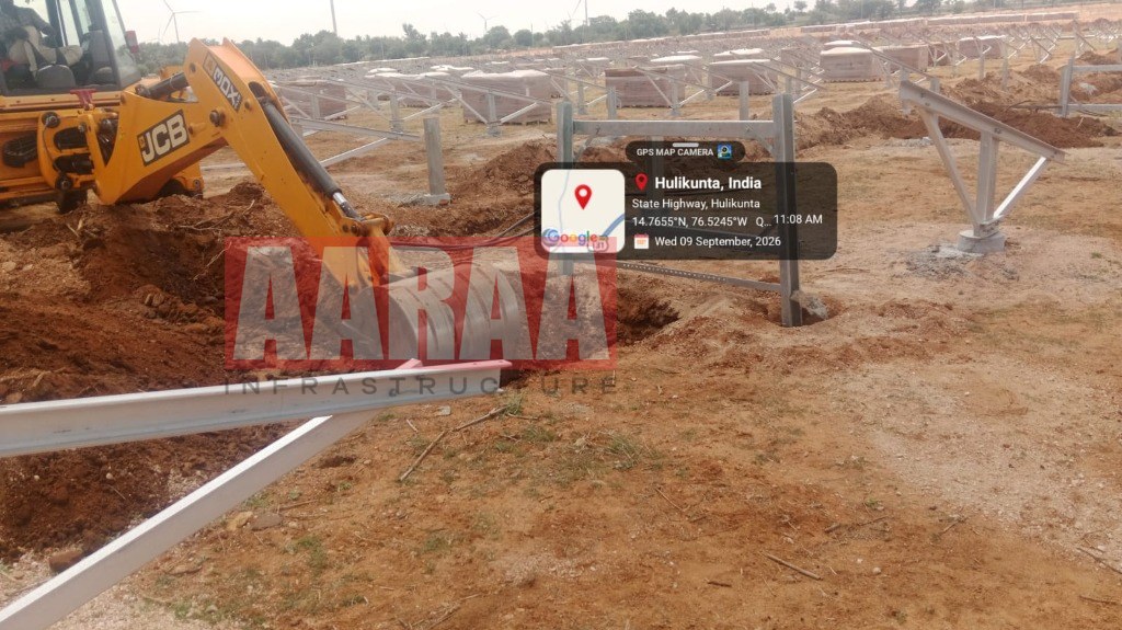 AARAA Infrastructure Ongoing Solar Infrastructure Project at Hulikunte, Karnataka