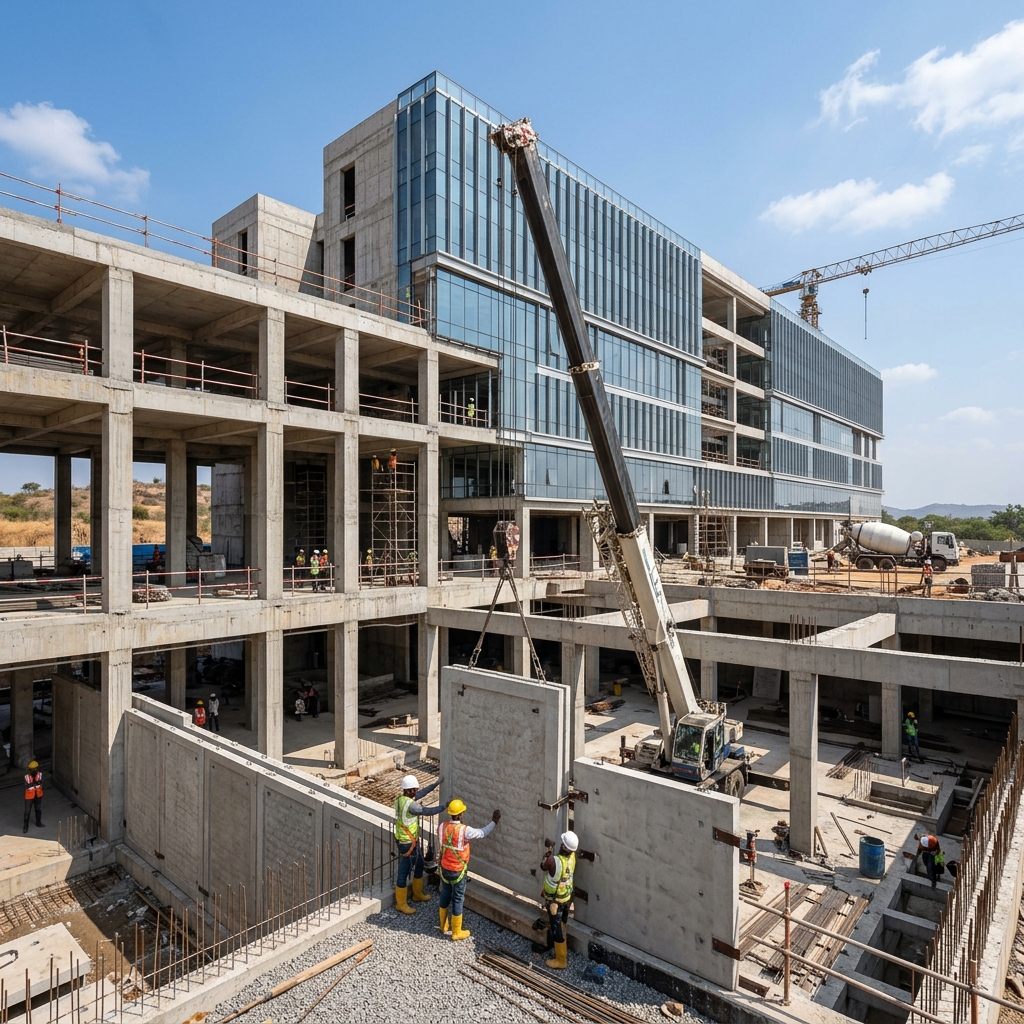 Institutional Development & Precast Works — SRM University, Andhra Pradesh