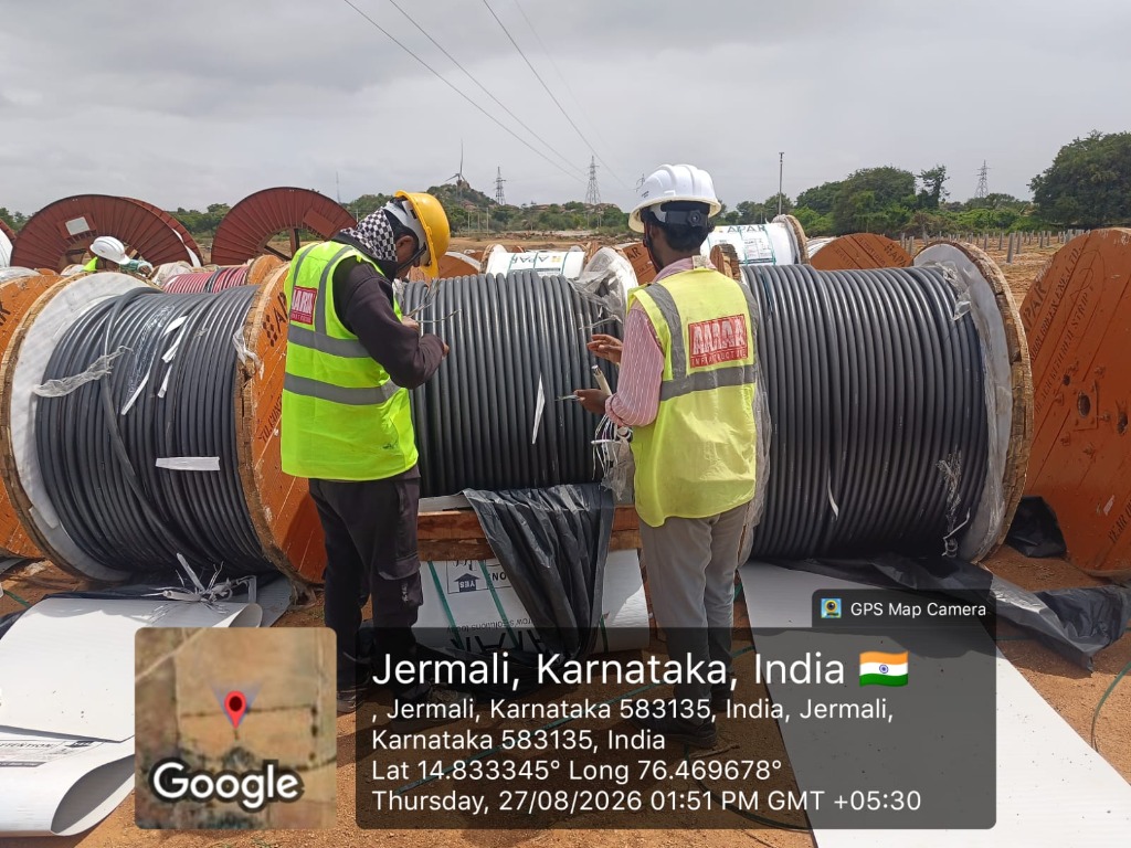 Cable Drum Quality Inspection & Handling at Jermali Site