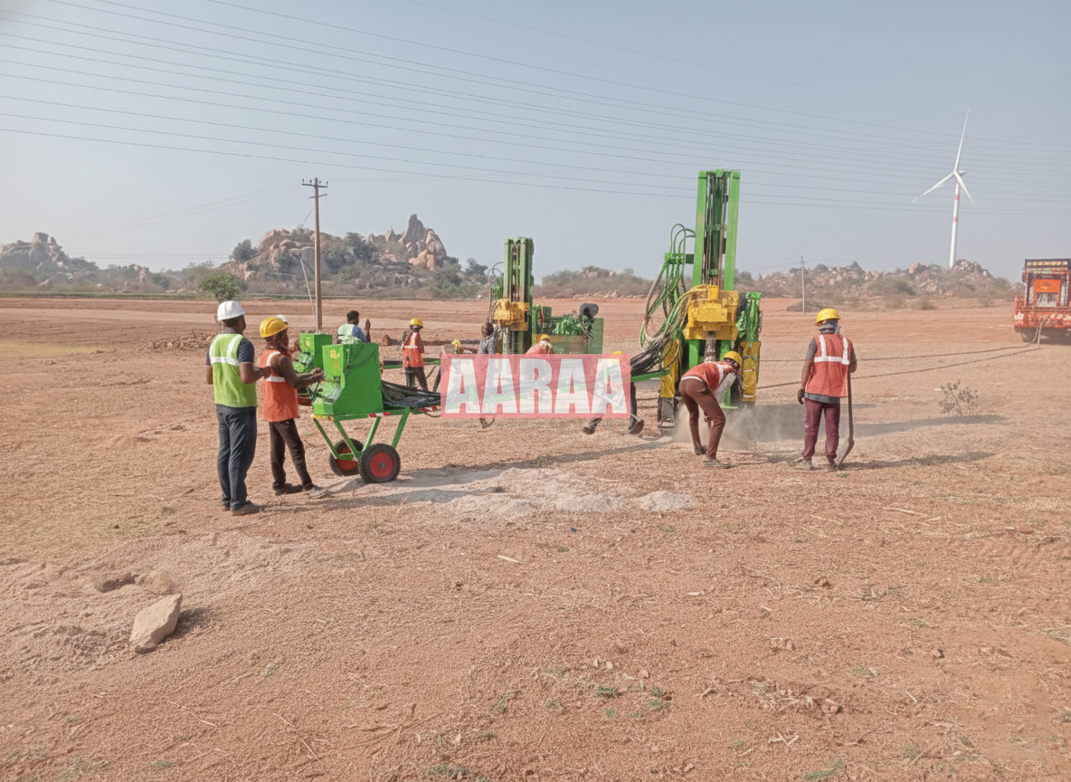 Kudligi Solar — MMS Drilling, Concreting & Alignment