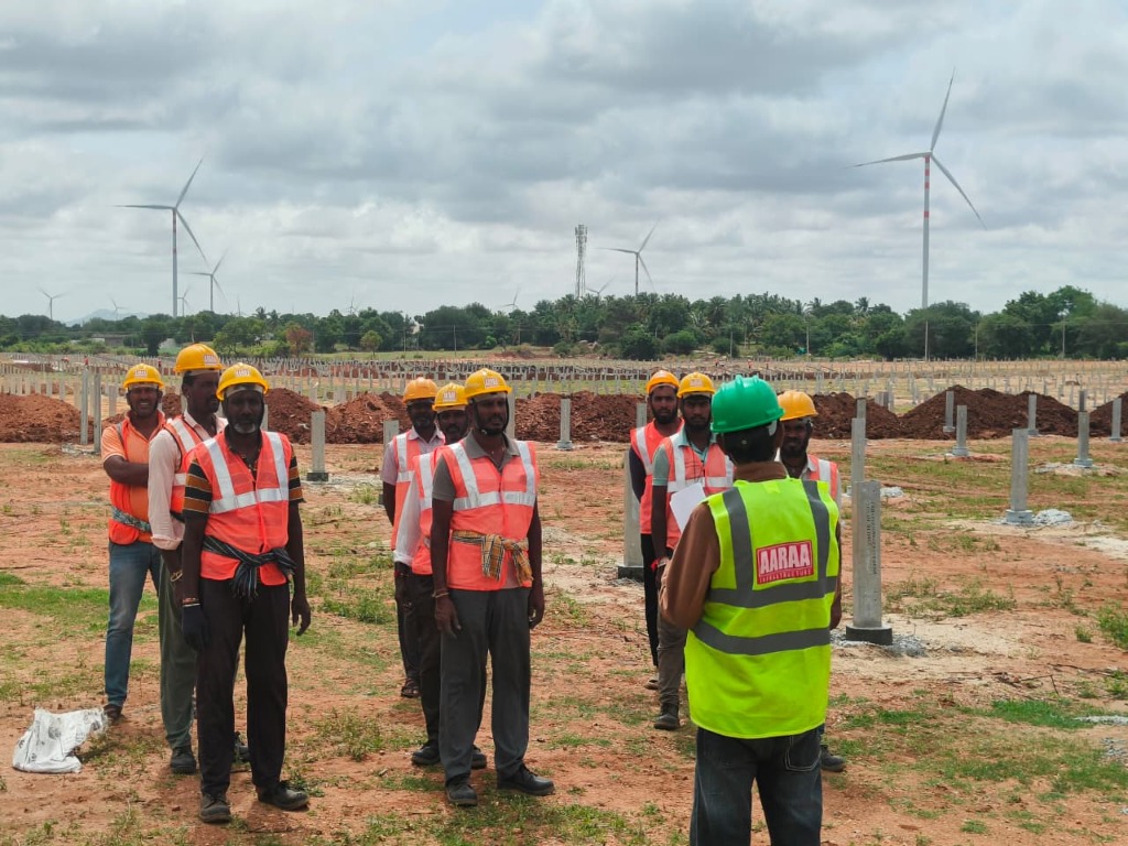 Aaraa Infrastructure's Ongoing Solar Infrastructure Project at Hulikunte, Karnataka