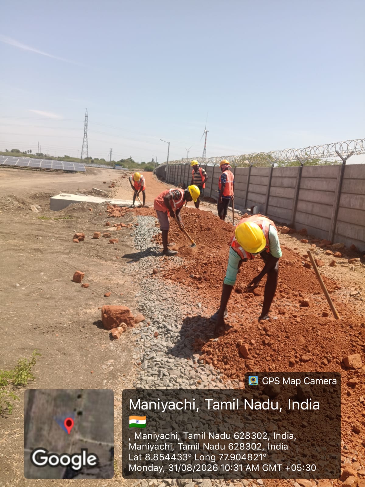 Site Preparation - Civil grading and earthworks for 180 MWp Waaree project