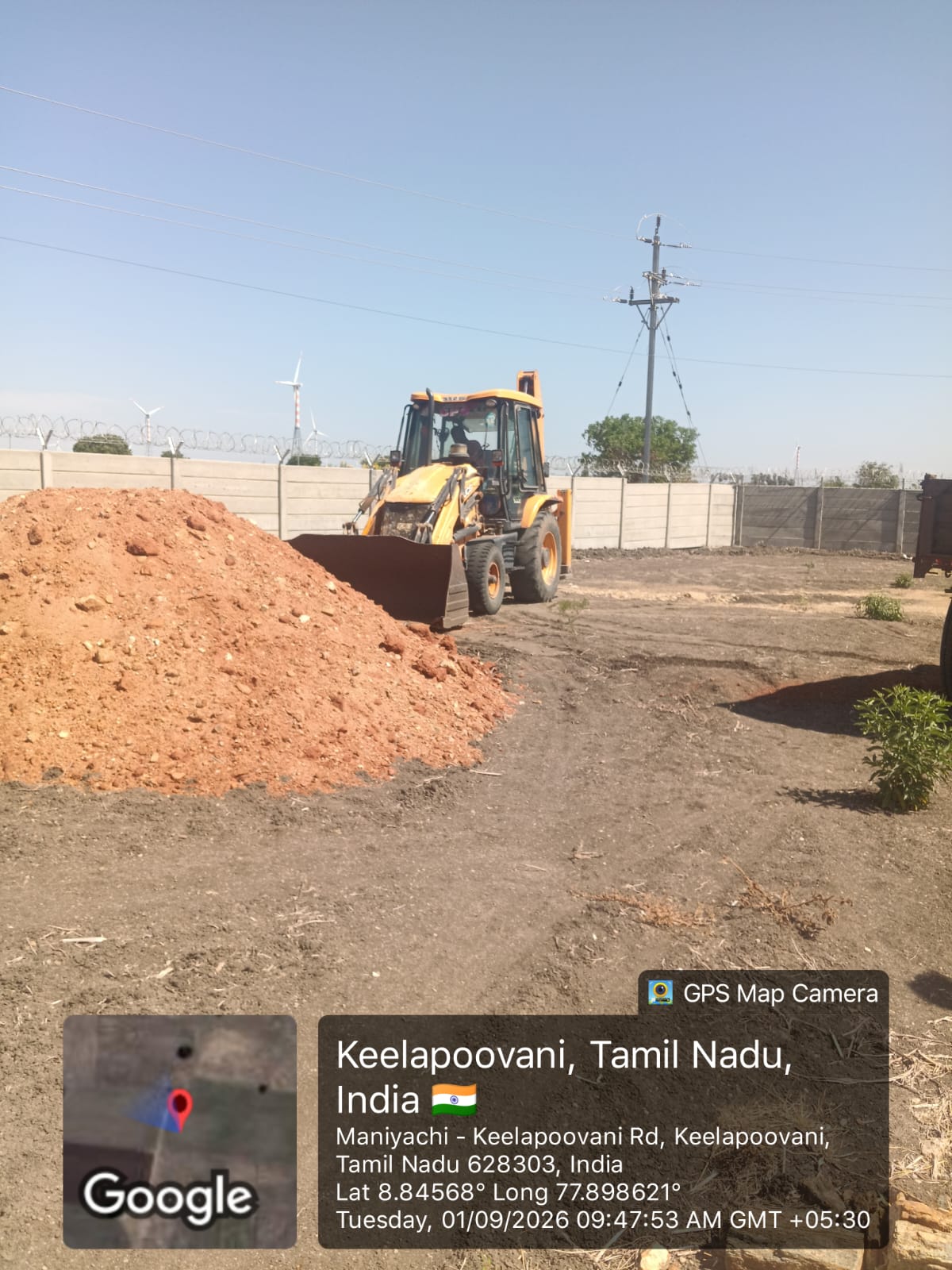 Road Compaction - Periphery road subgrade construction at Thoothukudi site