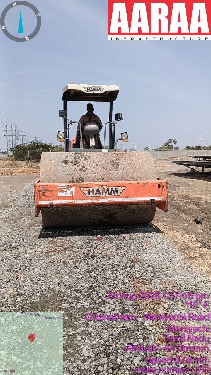 Quality Inspection - Site engineers inspecting precast boundary wall alignment